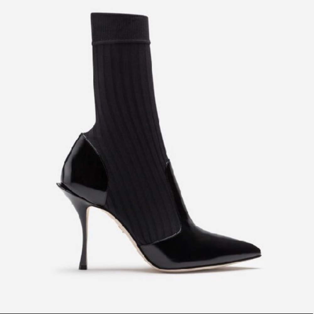 Dolce and Gabbana shiny calfskin ankle boots